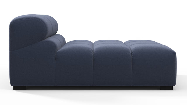 Tufted - Tufted Module, Armless Chaise, Royal Blue Wool