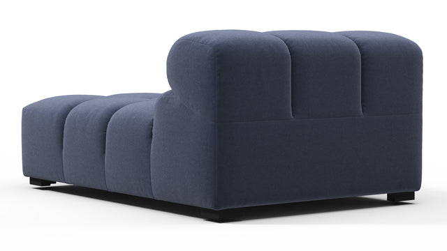 Tufted - Tufted Module, Armless Chaise, Royal Blue Wool