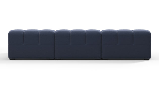 Tufted - Tufted Sectional, Small, Right Chaise, Royal Blue Wool