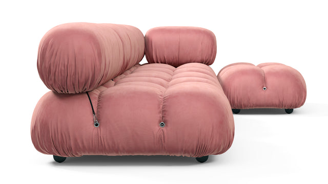 Belia - Belia Sectional, Right Chaise, Blush Pink Velvet