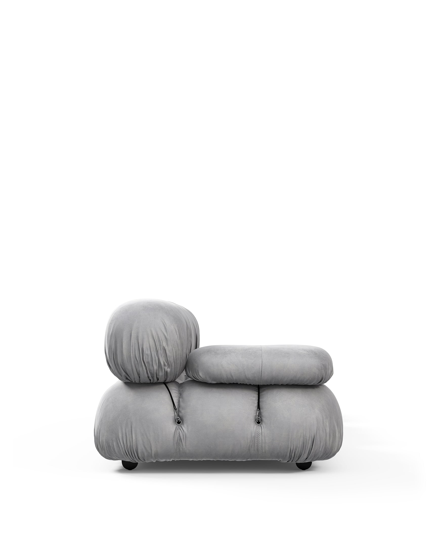 Mario Bellini Open End Sofa, Right, Light Gray Velvet – ICONS