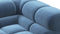 Tufted - Tufted Sectional, Large, Left Chaise, Aegean Blue Velvet