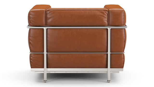 Corbusier Chair - Corbusier Grand Modele Lounge Chair, Tan Premium Leather
