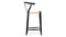 Wish - Wish Counter Stool, Black with Natural Seat, 25.5