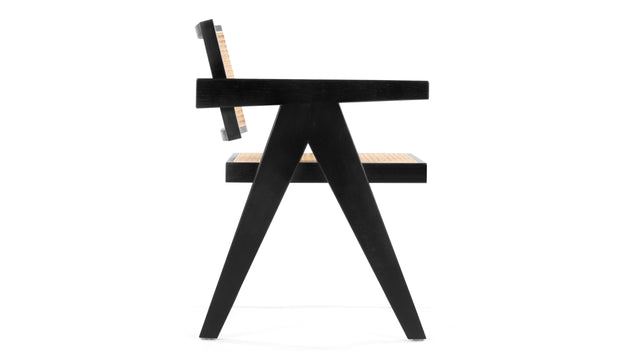 Jeanneret - Jeanneret Dining Chair With Arms, Black