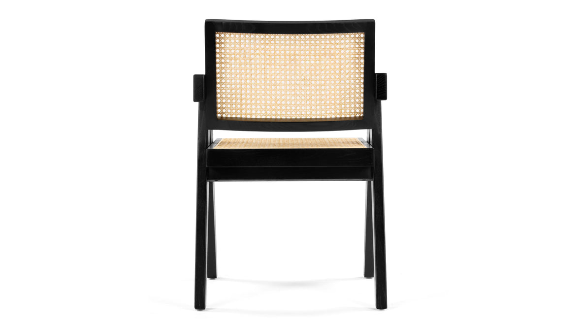 Jeanneret - Jeanneret Dining Chair With Arms, Black
