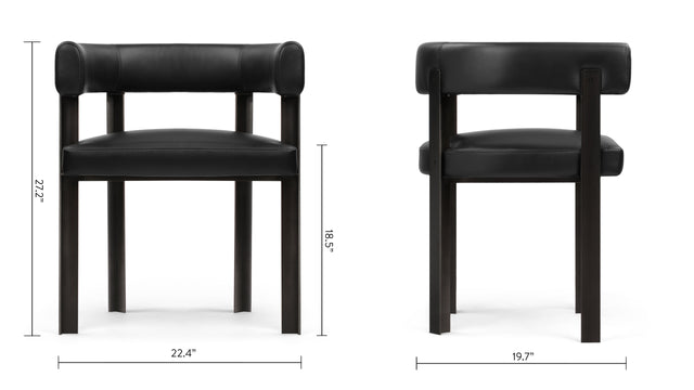 T Chair - T Chair, Midnight Black Premium Leather