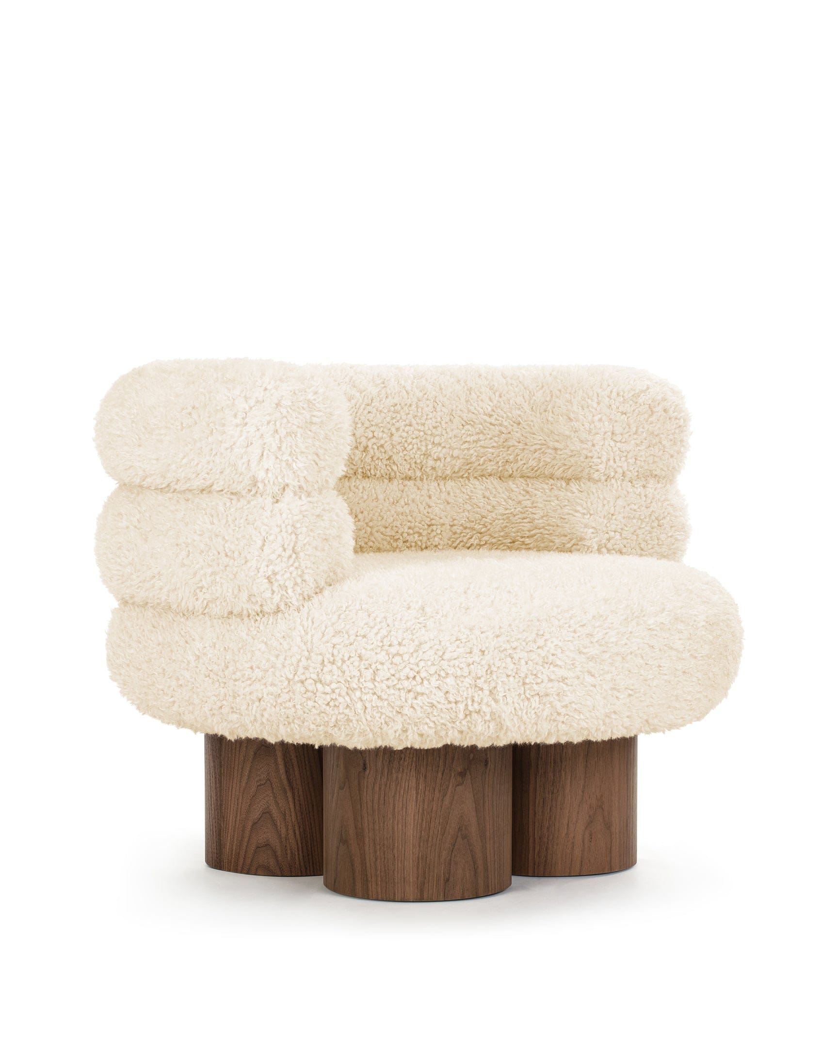 Lana Chair, White Long Hair Sherpa – Interior Icons
