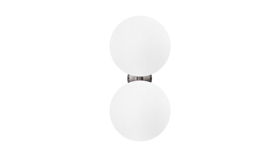 Iris - Iris Double Wall & Ceiling Light 1, Pewter