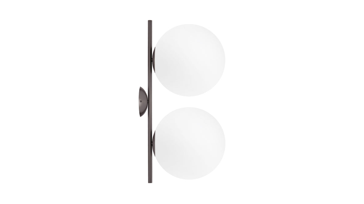 Iris - Iris Double Wall & Ceiling Light 2, Pewter