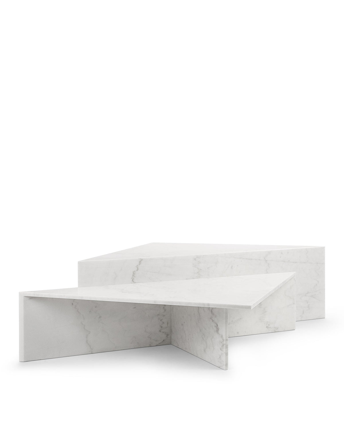 Dea Coffee Table Set, White Marble – Interior Icons