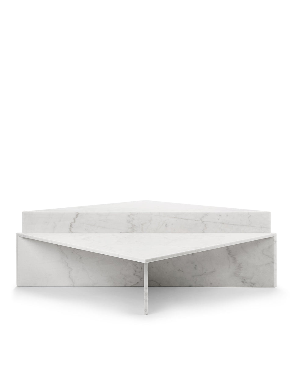 Dea Coffee Table Set, White Marble – Interior Icons