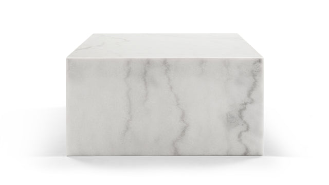 Plinth - Plinth Coffee Table, White Marble