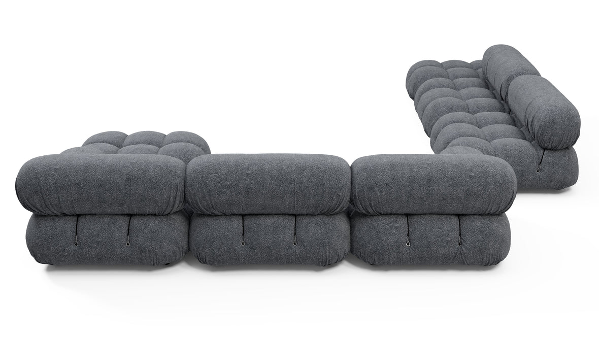 Belia - Belia Large Sectional, Left Corner, Gray Boucle