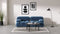 Belia - Belia Two Seater Sofa, Aegean Blue Velvet
