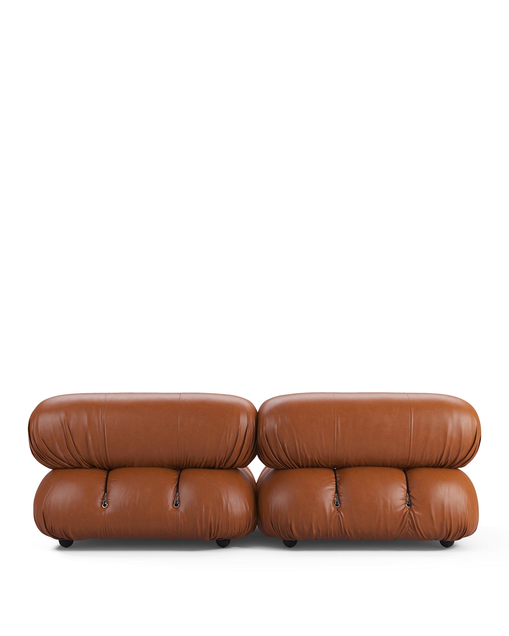 Mario Bellini　「Designer」 Mario Bellini Two Seater Sofa, Tan Premium Leather – Interior Icons