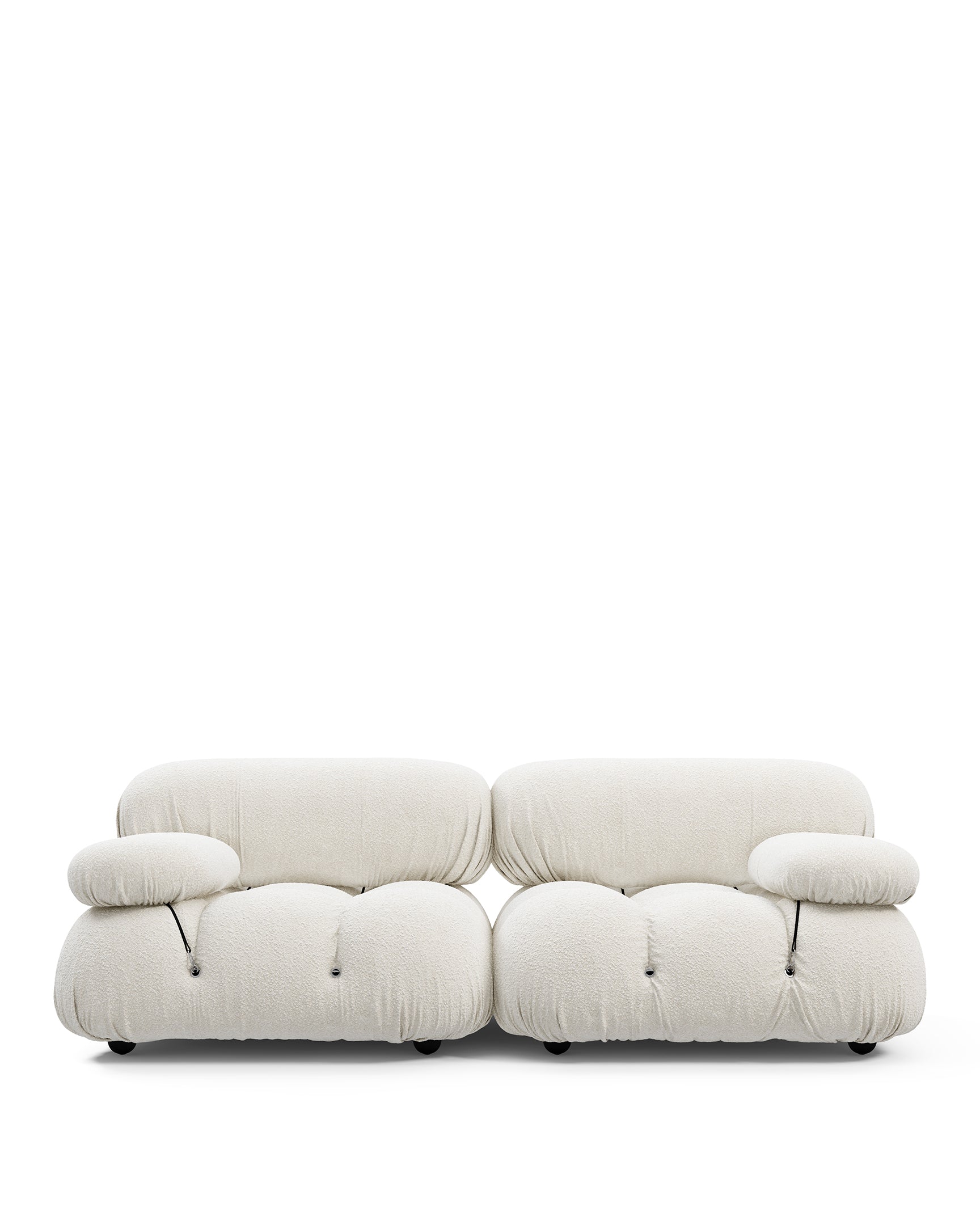 Mario Bellini Two Seater Sofa, White Boucle – Interior Icons
