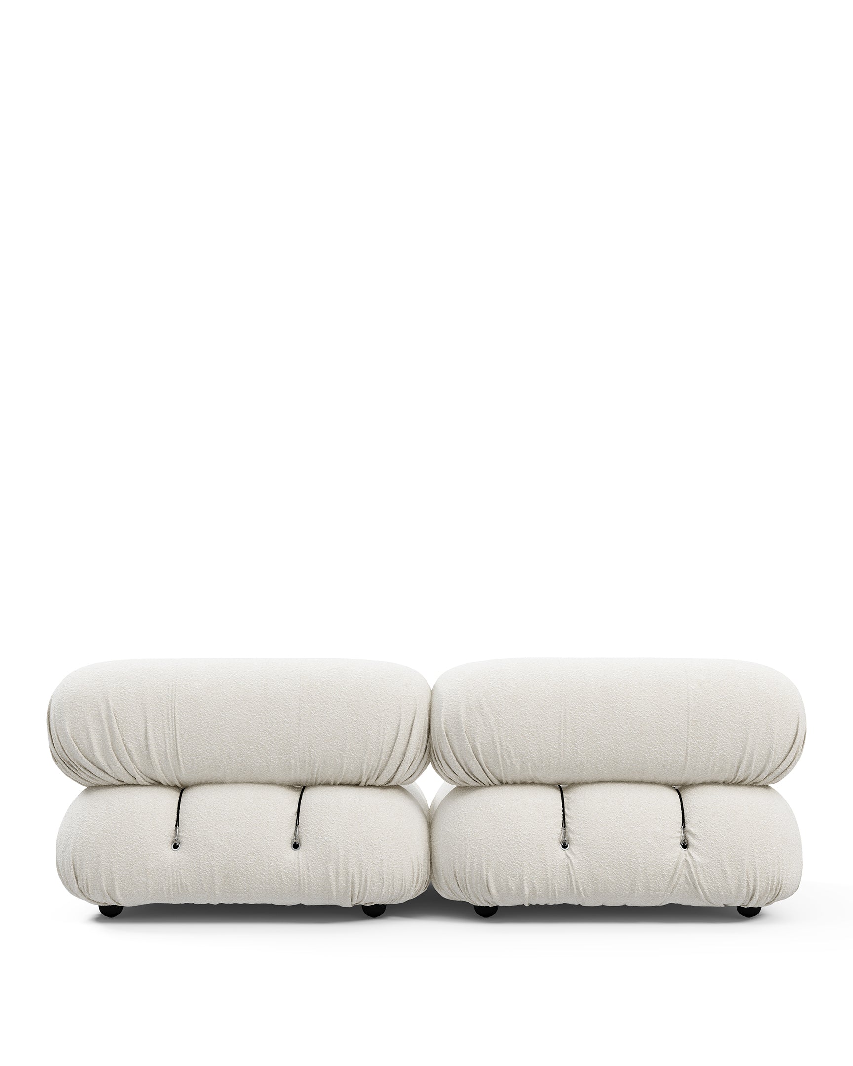 Mario Bellini Two Seater Sofa, White Boucle – ICONS