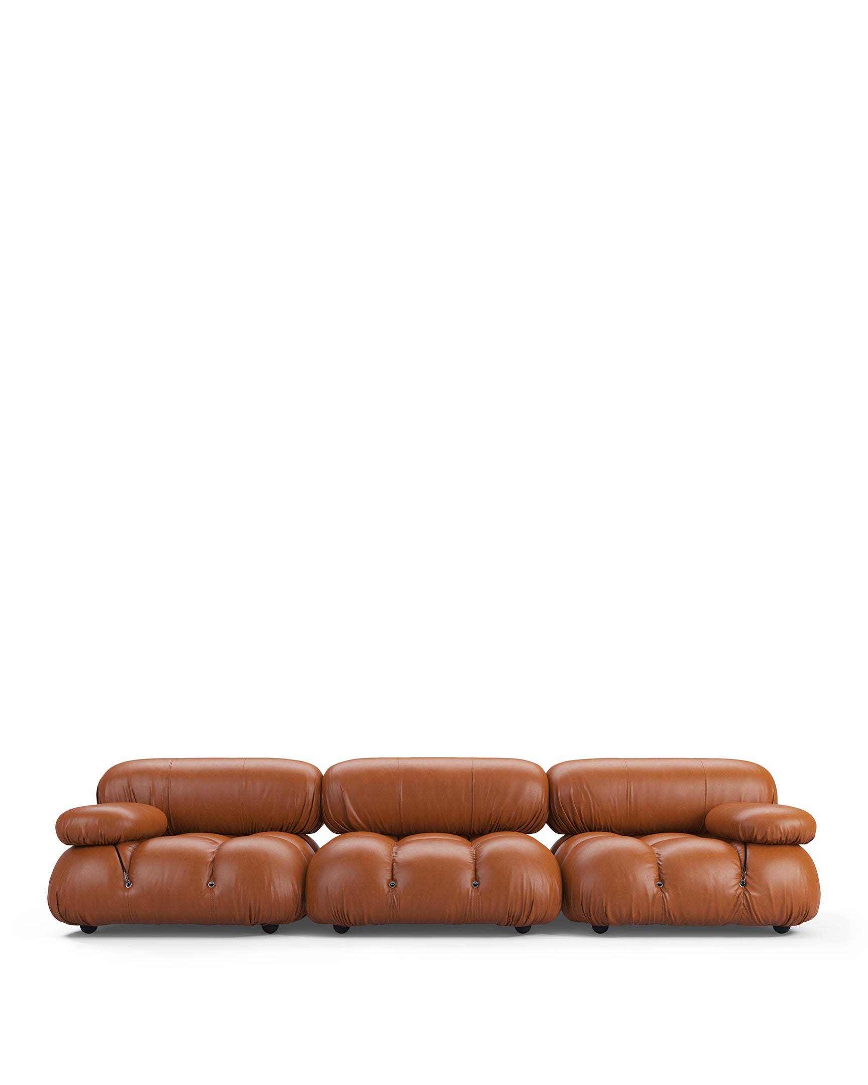 Mario Bellini Three Seater Sofa, Tan Premium Leather – ICONS