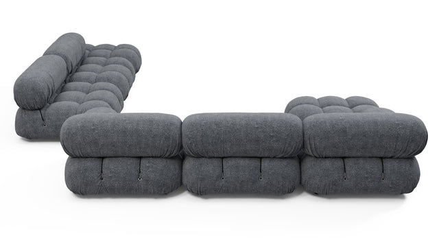 Belia - Belia Large Sectional, Right Corner, Gray Boucle