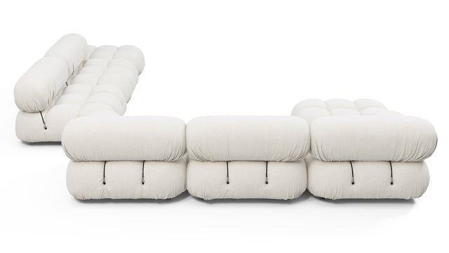 Belia - Belia Large Sectional, Right Corner, White Boucle