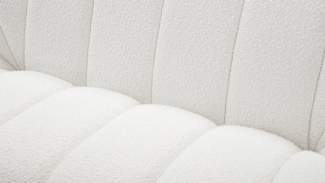 Alpha - Alpha Two Seater Sofa, White Boucle