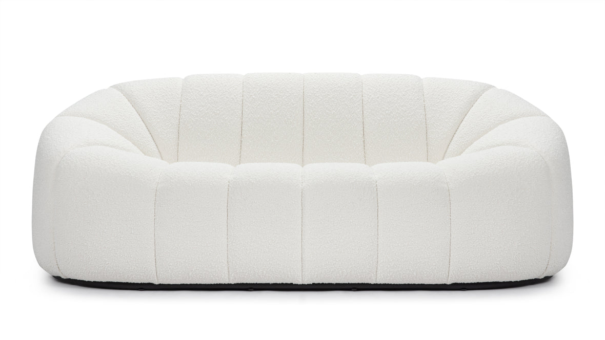 Alpha - Alpha Two Seater Sofa, White Boucle