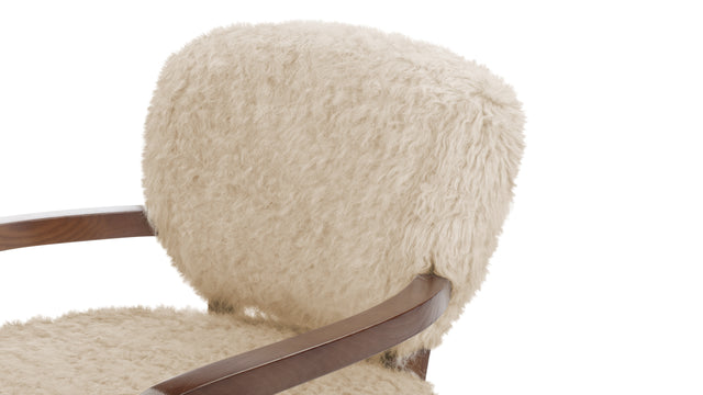 Yeti - Yeti Chair, Almond Long Hair Sherpa and Walnut