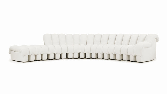 DS 600 - DS 600 Sectional Sofa, Combination 1, Right Arm, White Boucle