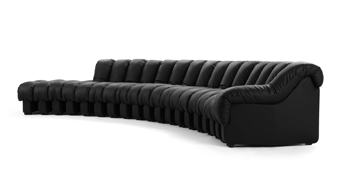 DS 600 Sectional - Combination 1, Right Arm, Black Vegan Leather