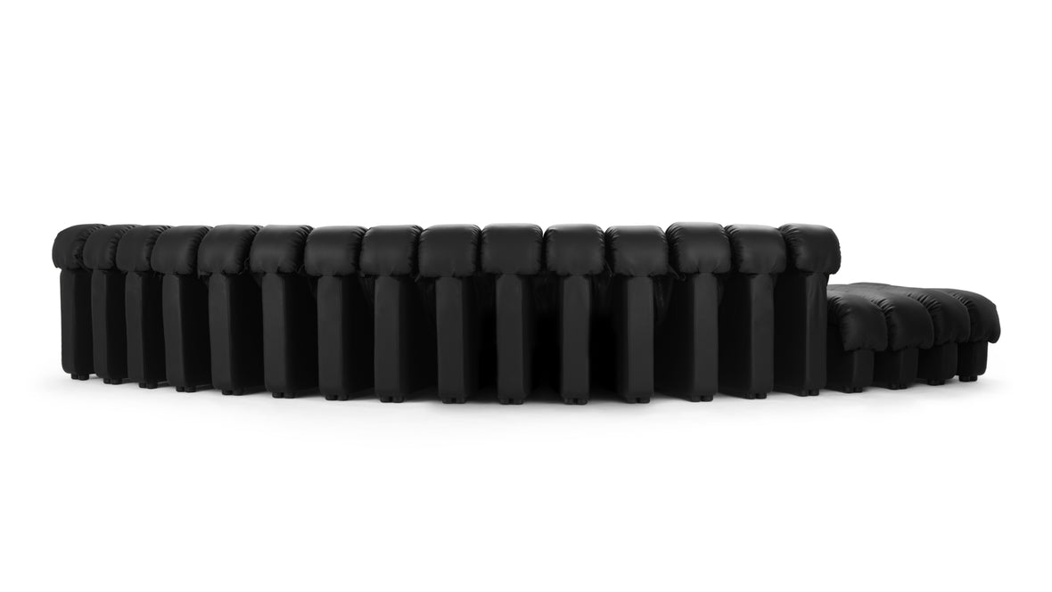 DS 600 Sectional - Combination 1, Right Arm, Black Vegan Leather