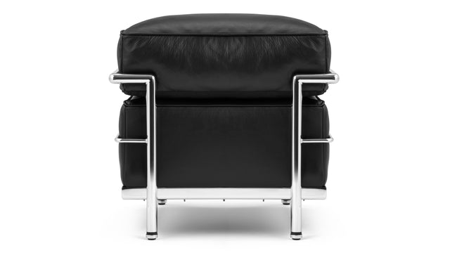 Corbusier - Petit Modele Ottoman, Midnight Black Premium Leather