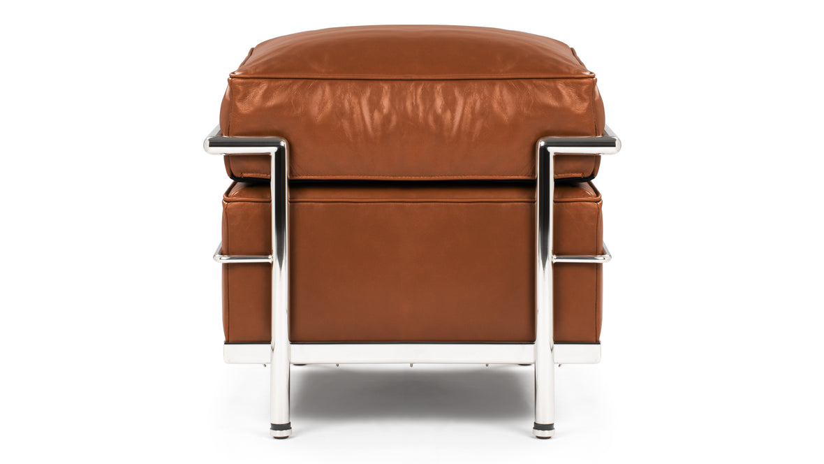Corbusier - Corbusier Petit Modele Ottoman, Tan Premium Leather