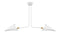 Mouille Ceiling - Mouille Two Arm Ceiling Light, White
