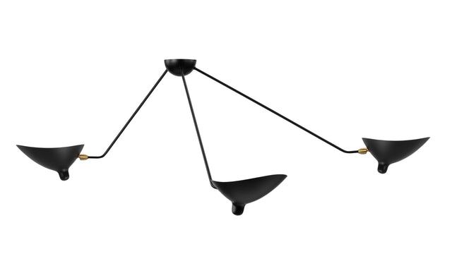 Mouille Spider - Mouille Spider Ceiling Lamp 3 Arms, Black