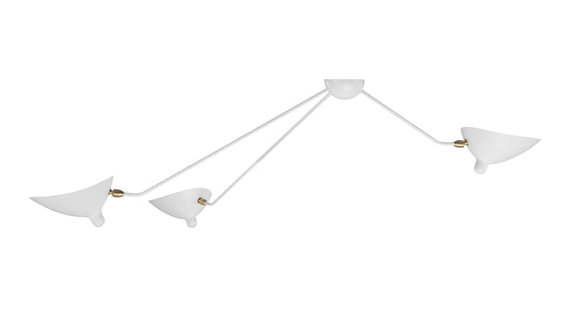 Mouille Spider - Mouille Spider 3 Arm Ceiling Light, White