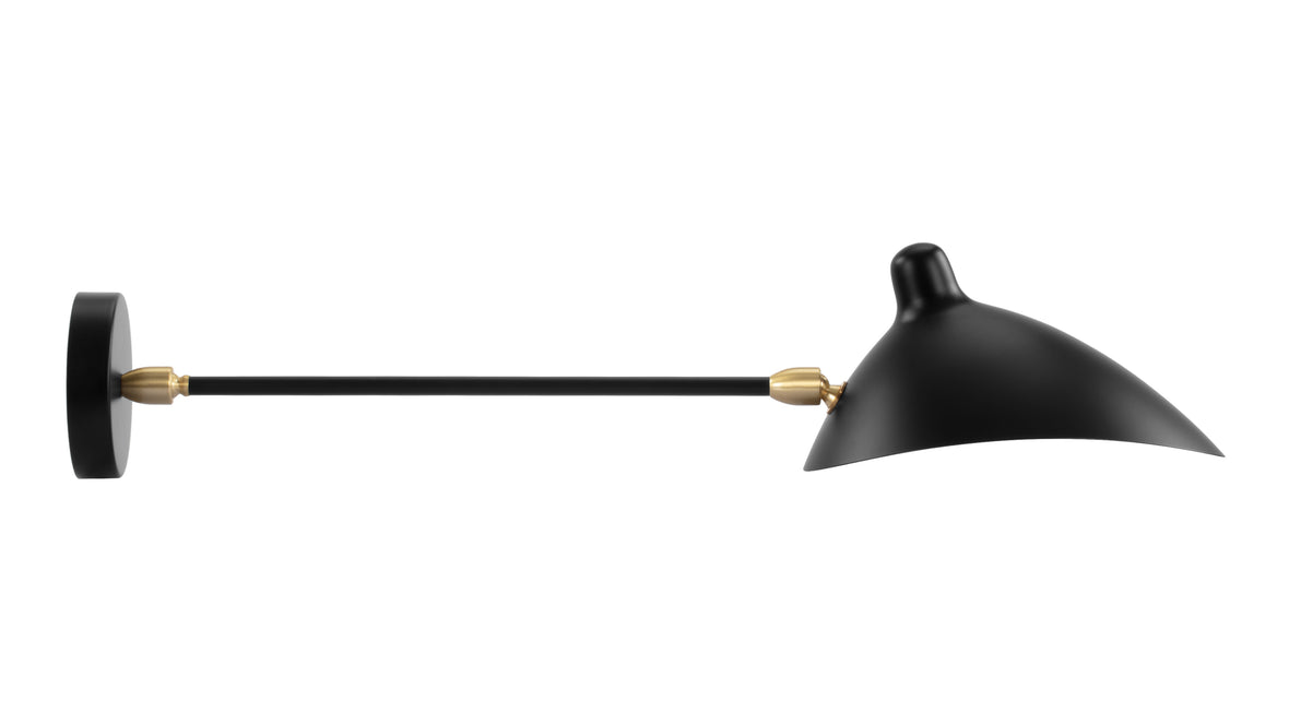 Mouille Wall - Mouille Small Wall Sconce, Black