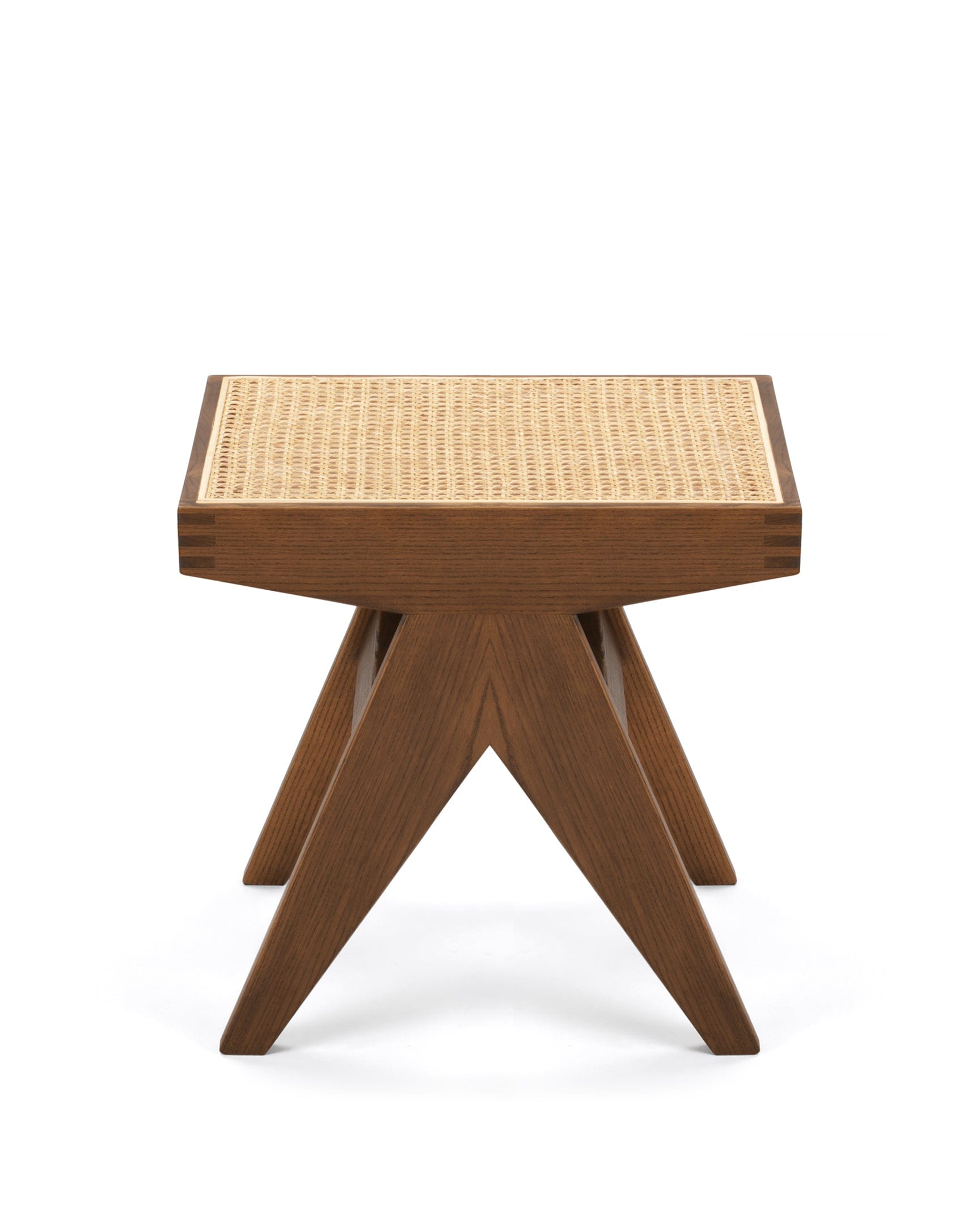 Chandigarh Low Stool, Walnut Stain – ICONS