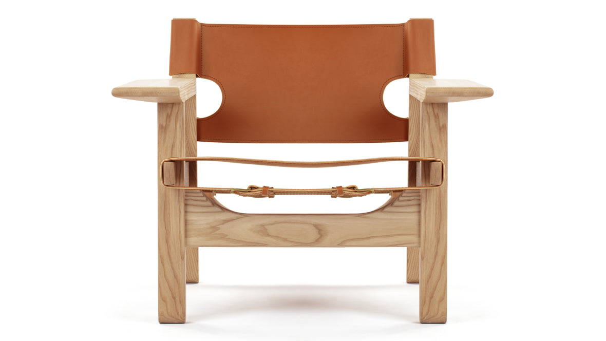 Spanish - The Spanish Lounge Chair, Whiskey Brown Vegan Leather and Ash