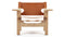 Spanish - Spanish Lounge Chair, Whiskey Brown Vegan Leather and Ash