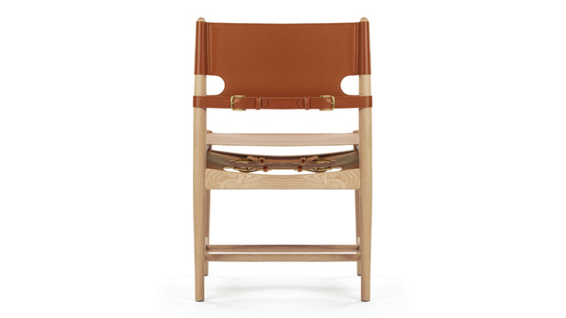 Spanish - The Spanish Dining Chair, Whiskey Brown Vegan Leather and Ash