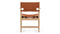 Spanish - The Spanish Dining Chair With Arms, Whiskey Brown Vegan Leather and Ash