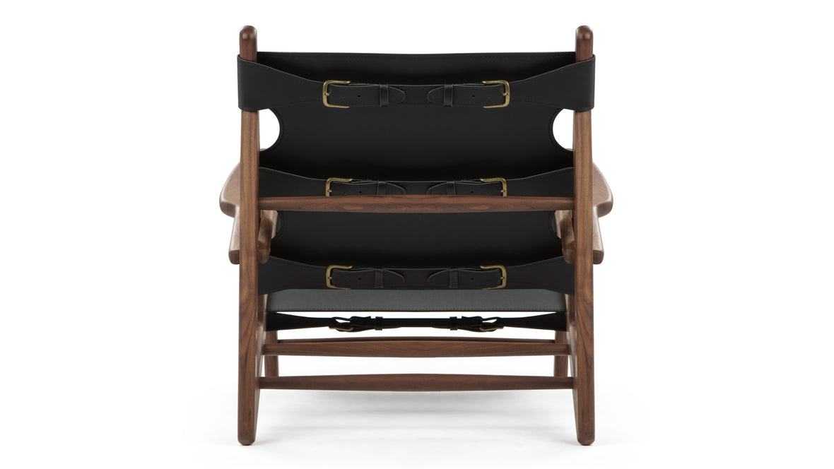 Black Vegan Leather And Icons Deep | Chair Hunting Interior Walnut