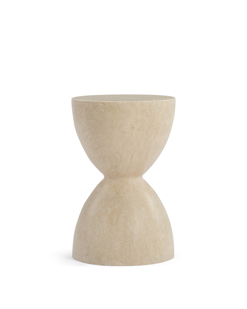 Apollo Side Table, Travertine – Interior Icons