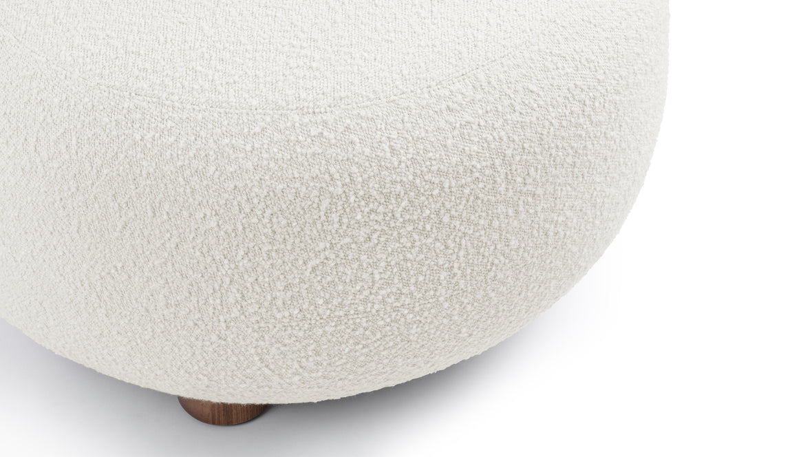 Hippo - Hippo Lounge Chair, White Boucle