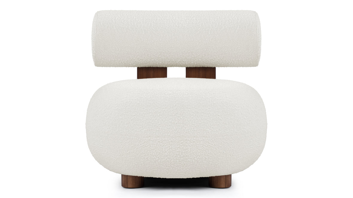 Hippo - Hippo Lounge Chair, White Boucle