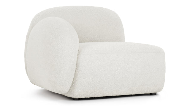 Sundae Lounges - Sundae Lounges Sofa Module, Armrest, Left, White Boucle