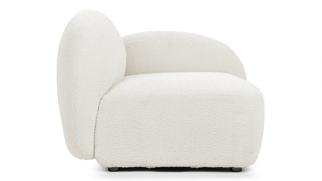 Sundae Lounges - Sundae Lounges Sofa Module, Armrest, Right, White Boucle