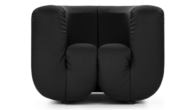 Seb - Seb Lounge Chair, Black Vegan Leather