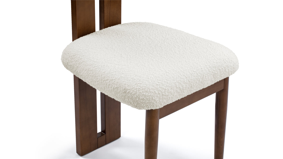 Hippo - Hippo Dining Chair, White Boucle
